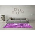 thumbnail image 3 of Ahgly Company Machine Washable Indoor Rectangle Patchwork Purple Transitional Area Rugs, 3' x 5', 3 of 4