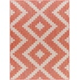 thumbnail image 4 of BoutiqueRugs Anke Bohemian, Transitional Runner Rug - Outdoor Safe - Lambswool, Brown, Dark Coral - 2'7" x 7'3" Runner, 4 of 9