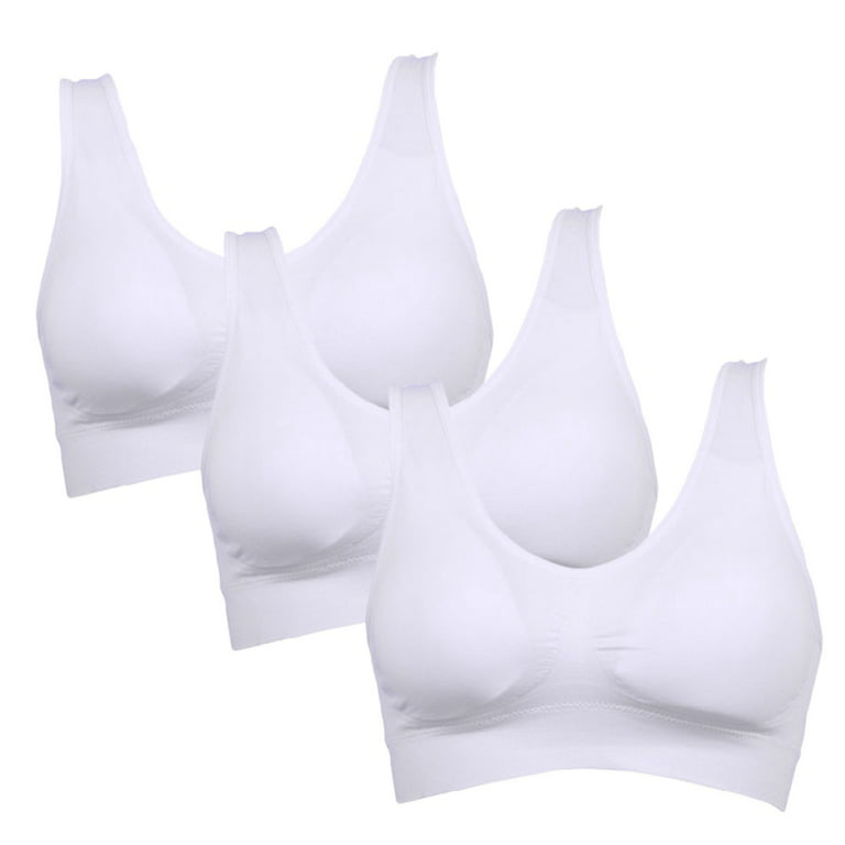 Sports Bras for Women, 3 Pack Seamless Comfortable Yoga Bra with Removable  Pads 