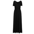 thumbnail image 3 of UPPADA Plus Size Wedding Guest Dress for Womens Short Sleeve Wedding Ball Prom Formal Dress Floor-Length Dress Cocktail Wedding Formal Wrap Dress, 3 of 4