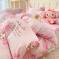 thumbnail image 3 of Juego de ropa de cama de algodón Miniso Sanrio Kuromi Pochacco, juego de cuatro piezas, Sábana de cubierta de dibujos animados, dormitorio de estudiantes, juego de tres piezas, regalo para niña, 3 of 5