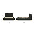 thumbnail image 3 of Jennifer Taylor Home Roman Curved Headboard Upholstered Platform Bed, Queen, Ebony Black Boucle, 3 of 10