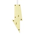 thumbnail image 5 of Globe Electric 4-Grounded Outlet 1.5 ft Yellow Braided Fabric Flat Plug Indoor Power Strip, 5 of 5