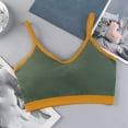 thumbnail image 2 of Bigersell Comfy Bra Upgrade Women's Cotton Camisole with Chest Pad Integrated Sports Bra Bandeau Bra Style F-1324 Green-1 M, 2 of 3
