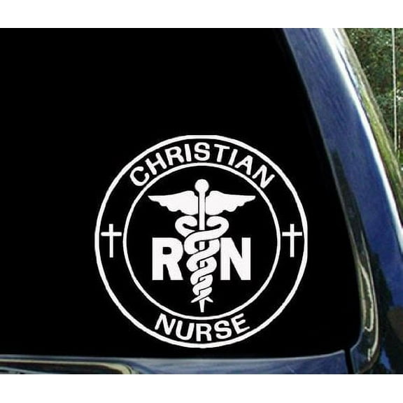 Decal ~ CHRISTIAN NURSE ~ AUTO DECAL, WALL DECAL 5" X 5"