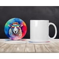thumbnail image 2 of Carolines Treasures DAC4043RCS4 4 x 4 in. Hippie Animal Sheep Sandstone Coasters - Large - Pack of 4, 2 of 4