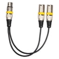 thumbnail image 4 of Xuanheng 1 Female to 2 Male 3 Pin Patch Y Cable for Various Musical Instruments Mixer Yellow, 4 of 8