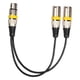 thumbnail image 4 of Cable divisor de micrófono balanceado de 1 XLR hembra a 2 XLR macho de alta resistencia en Y Amarillo, 4 of 9