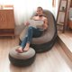 thumbnail image 5 of Sofá inflable perezoso con Pedal para exteriores sofá inflable grueso para Ehuebsd playa hogar sala de estar muebles sillas tumbona 2 unidsset por juego, 5 of 6
