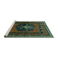 thumbnail image 2 of Ahgly Company Machine Washable Indoor Rectangle Persian Turquoise Blue Traditional Area Rugs, 2' x 3', 2 of 4
