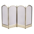 thumbnail image 2 of UniFlame 4 Panel Polished Brass Finish Screen with Decorative Filigree, 2 of 10
