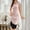 02 Beige, variant on Weiqiqre Plus Size Pajamas for Women Round Neck Sleepwear Nightshirt Short Sleeve Sleep Dress Summers Sleepshirt Loungewear