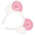 thumbnail image 2 of EeaseMX Shofar rosa Aros para el cabello Diadema decorativa Adorables Ovejas Cuerno Bandas para el cabello Orejas de oveja lindas Aros para la cabeza Favores de fiesta Suministros Decoraciones, 2 of 8