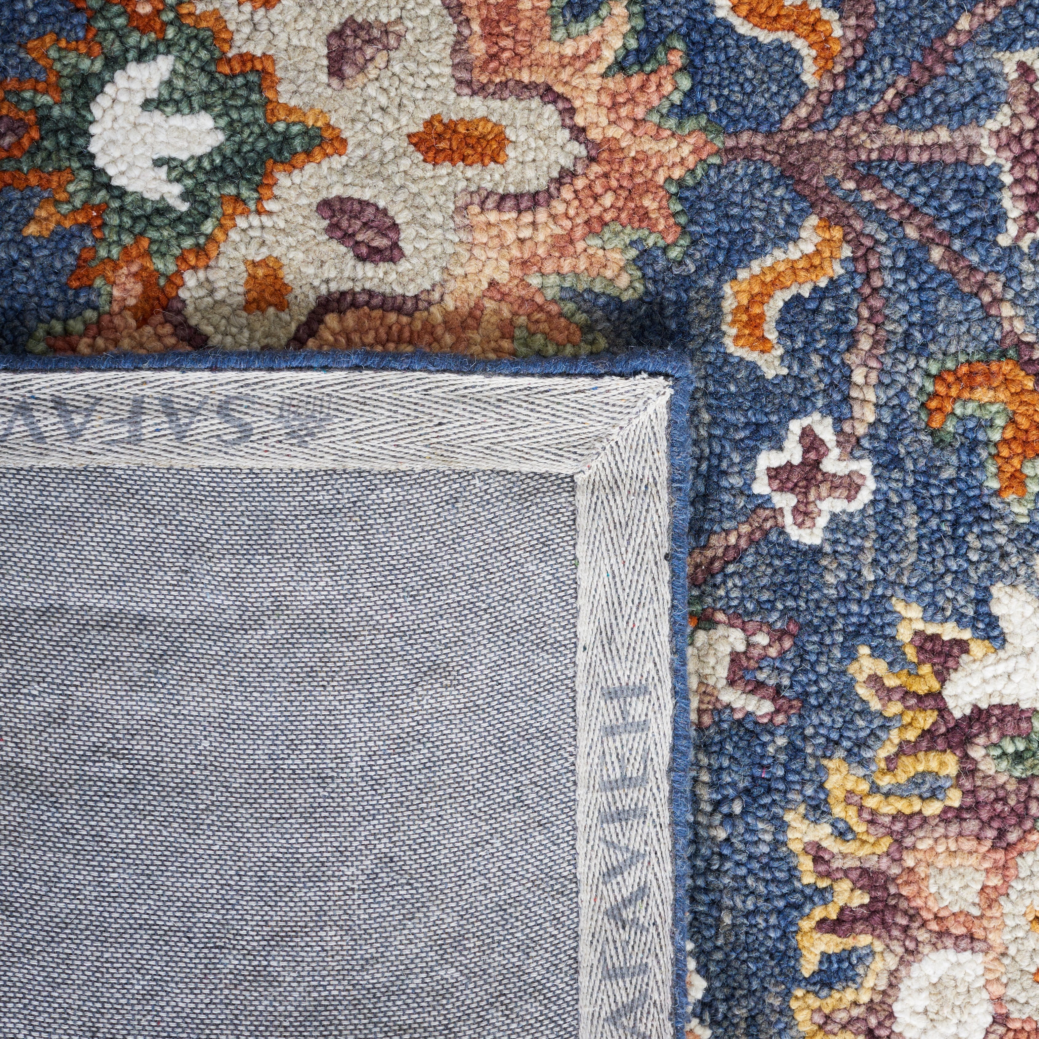 SAFAVIEH Aspen Marisa Tribal Area Rug, Blue/Rust, 6' x 9'