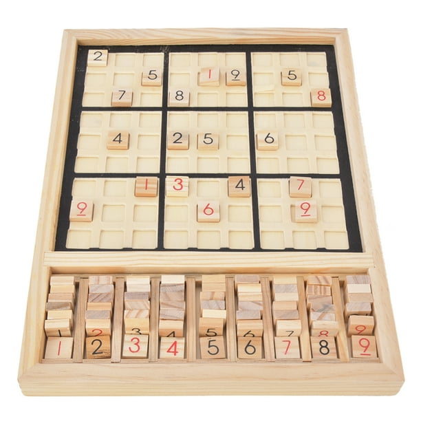 Ensemble en Bois Sudoku Jeu De Société Sudoku en Bois Jeu Arithmétique