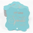 thumbnail image 2 of Inkdotpot Real Rose Gold Foil Bracket Shape Paper Hang Tags Let Love Sparkle Wedding Favor Tags Pack Of 50, 2 of 6