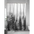 thumbnail image 5 of Fsddascl Retro Mist Forest Shower Curtain Set - 54" x 78" Washable Bathtub Curtain with 12 Hooks, Watercolor Mountains Nature Landscape Waterproof Fabric Stall Shower Curtains for Bathroom/Bathtub, 5 of 6