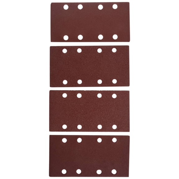 Rollbacks & More 25 Pcs Sanding Pads,Sanding Paper Hook and Loop Sand Sheet 93x185mm Punched 8 Holes Grits 40/60/80/120 Fit Orbital Sander Multi-Sander Aluminum Oxide Grain