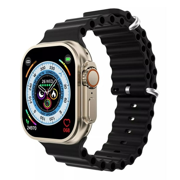 Reloj Inteligente Smartwatch S800 Ultra Fralugio Nfc 1.85´ Llamadas Spo2 Negro Fralugio Sport