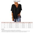thumbnail image 1 of Blusa casual para dama, blusa de manga corta, blusa de manga corta con cuello en V, blusa tipo pulóver de manga corta, tecnología avanzada, 1 of 6
