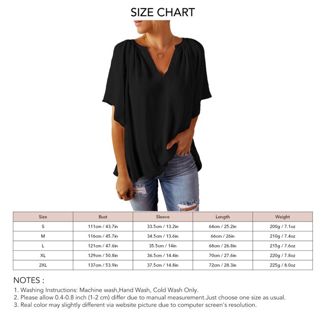 Blusa casual para dama, blusa de manga corta, blusa de manga corta con cuello en V, blusa tipo pulóver de manga corta, tecnología avanzada