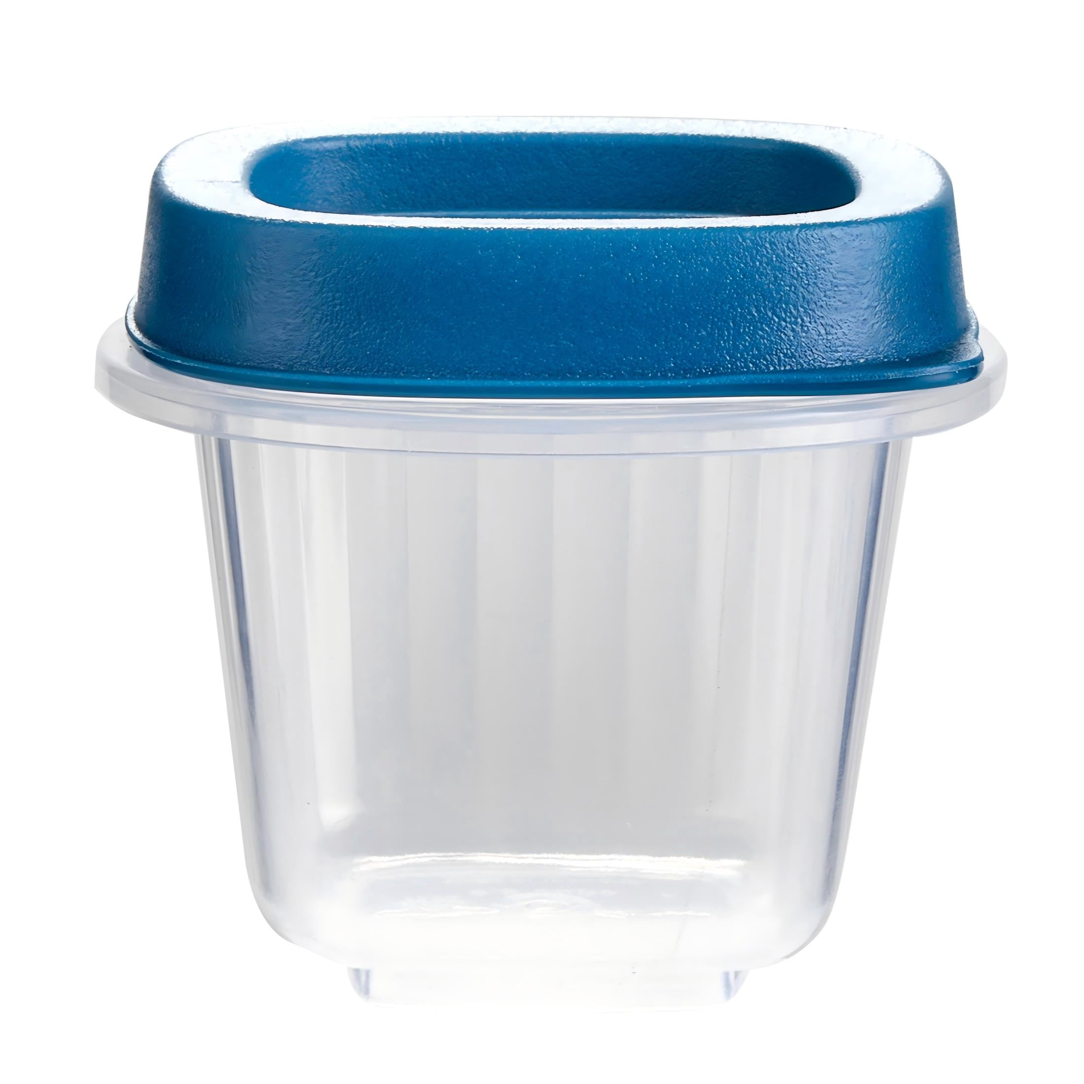 (2 pack) Mainstays Reusable Food Storage Container,  Extra-Small Square, Plastic 4-Pack, 4 Containers with Lids, 0.5 Cup, Ideal for Snacks and Sauces