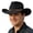 Black, variant on Product Cowboy Hat - Adult Western Ethnic Style Fedora for Party - Everyday Wear and Seasonal Ready, Black