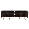 thumbnail image 2 of Canddidliike 59 Inches Retro Wooden TV Stand for TVs up to 65 Inches-Brown, Cabinet Media Console with Storage for Living Room Bedroom, 2 of 9