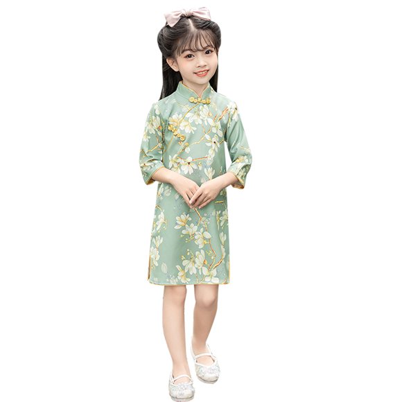 HIPYLO Plus Size Dresses Girls Dresses Size 8 Green Dresses Emerald Green Formal Dress Black Elegant Dress Gifts for Mother Baby Shower Gifts Boys, Green 3-4 Years
