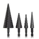 thumbnail image 1 of Broca Escalonada de Ranura Recta con Vástago Hexagonal, Color Negro, 4-12 mm, 4-20 mm, 4-32 mm y 3-12 mm, Herramienta de Perforación de Torre., 1 of 5
