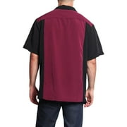 G-Style USA Mens Two Tone Retro Button Down Bowling Shirts