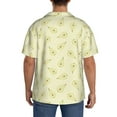 thumbnail image 3 of Sikiie Green Pears Men's Cuban Shirt, Hawaiian Shirts, Business Casual Button Down Shirts, Short Sleeve Shirt-3X-Large, 3 of 5