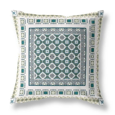 Amrita Sen Designs Amrita Sen Floral Windows Faux Suede Throw Pillow 16"x16"