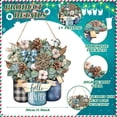 thumbnail image 2 of Letrero de madera con diseño de Boao Hello Winter para decoración de puertas, 2 of 6