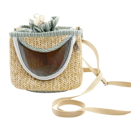 Hamster Cylinder Satchel Handbag Mesh Breathable Hedgehog Hamster green
