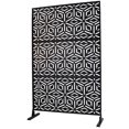 thumbnail image 4 of Freestanding Metal Privacy Screen 76"H x 48"W – Rust Resistant Outdoor Partition for Deck, Patio and Garden – Weatherproof Room Divider with Quick Assembly, 4 of 9