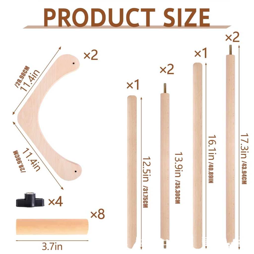Ergonomic Desk Embroidery Hoop with Scroll Mechanism Adjustable Wood Embroidery Frame For Stitching Needlework Craft