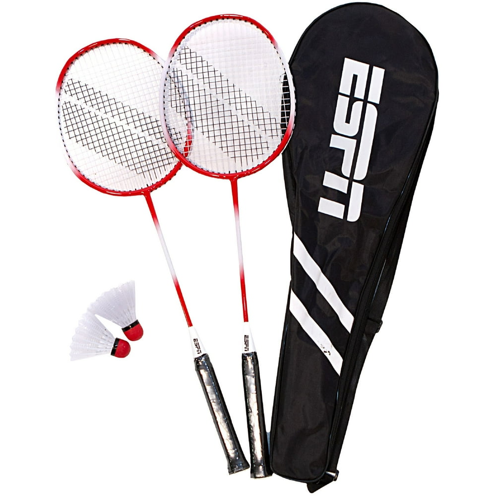 ESPN 2 Player Aluminum Alloy Badminton Rackets, Carry Bag, Two