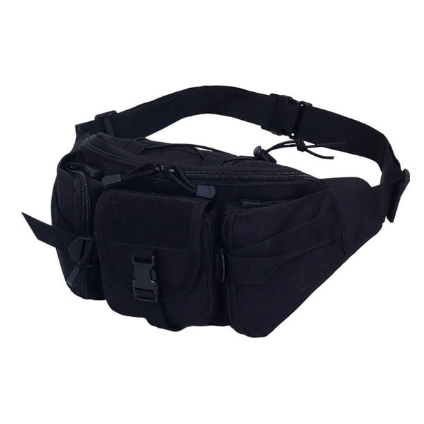 Eigraketly Bolsos militares de la cintura del almacenamiento compacto y conveniente bolsos militares multiusos de la cintura para las mujeres de Escalada negro