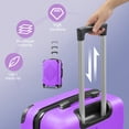 thumbnail image 5 of Zimtown 3 Piece Luggage Set, Carry on Suitcase Sets Hardside Lightweight Spinner with TSA Lock, Light Purple, 5 of 11