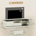 thumbnail image 3 of HOMCOM Modern TV Stand for 55-60 Inch TV, TV Console with Storage, White, 3 of 10