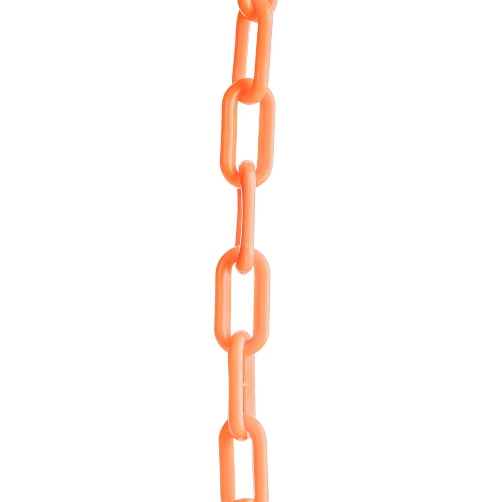 US Weight Chainboss 2" x 500' Orange Plastic Safety Chain with SunShield UV Resistant Technology