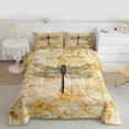 thumbnail image 2 of Manfei Rustic Dragonfly Teens Queen Comforter Set, Cartoon Insect Bedding Sets, Retro Animal Reversible Bedding Comforter Set, Microfiber Bedroom Decor, 3-Piece, 2 of 8