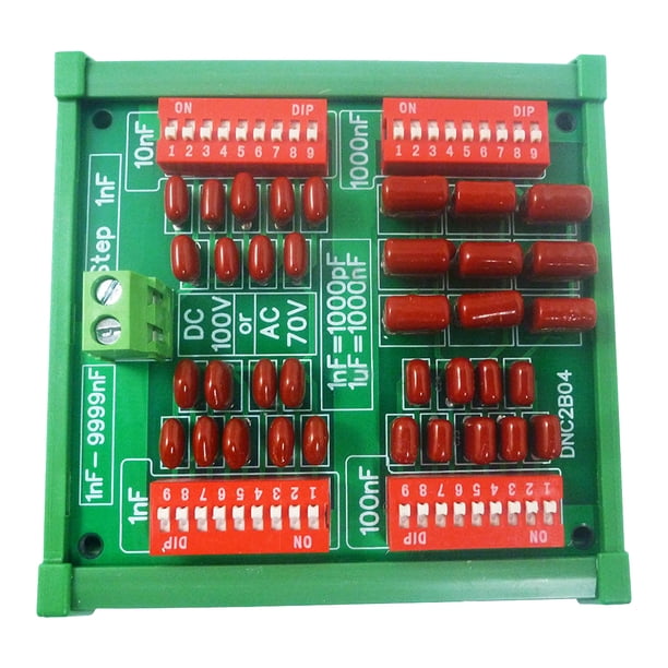 Módulo de Condensador Injueey DC 100V/AC 70V 1nF a 9999nF Placa de Condensadores