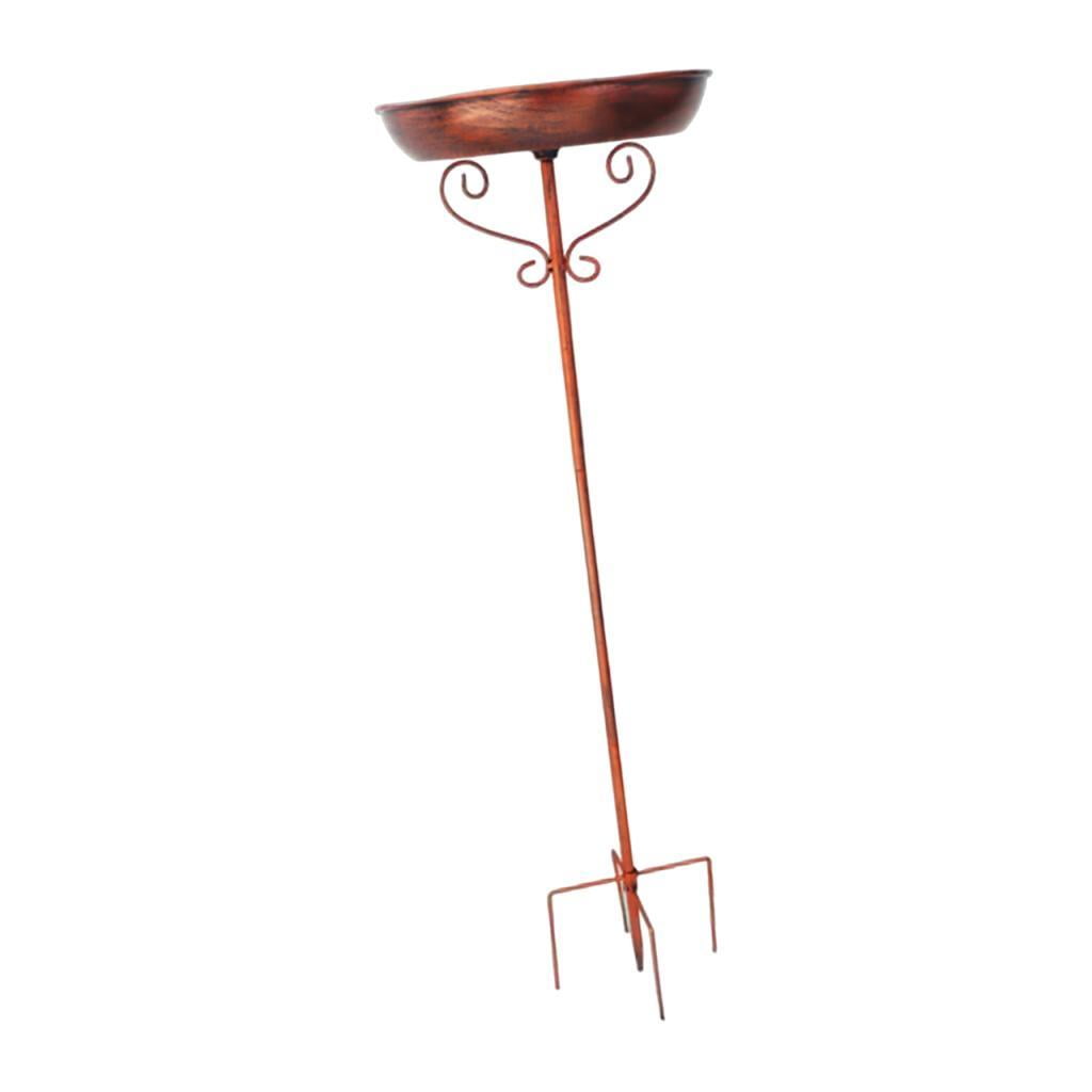 CarpNettore Bird Bath Bowl Gift Decorative Tray Heavy Duty Metal for Porch Backyard Lawn