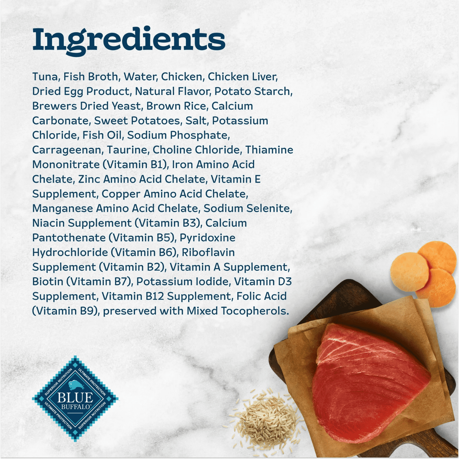 Nourriture Humide pour Chat Adulte Blue Buffalo Tastefuls Entrée de Thon en Sauce en Flocons