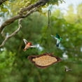 thumbnail image 5 of sruoe Bird Feeder, Hanging Bird Feeder Tray, Bird Feeders Outdoor, Cardinal Bird Feeder, Hopper Feeder, Small Large Bowl Wild Bird Feeders for Garden Decor, Metal, 5 of 6