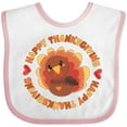thumbnail image 3 of Inktastic Happy Thanksgiving with Cute Turkey Boys or Girls Baby Bib, 3 of 4