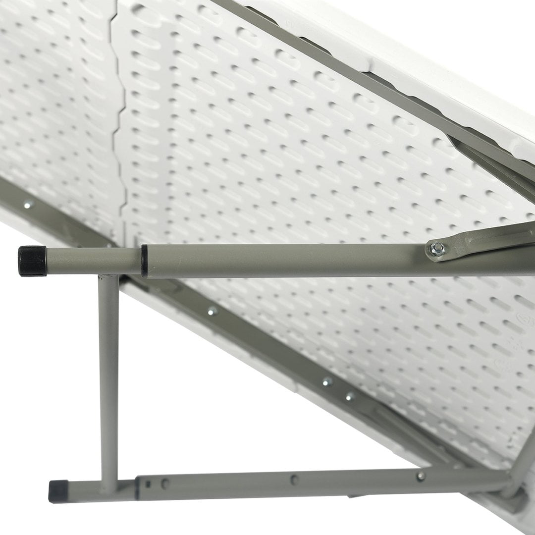 Gewnee 48''Rectangular Folding Dining Table,3 Adjustable Height Settings with Carrying Handle,Indoor & Outdoor for Dining Room, Living Room, Office & Camping,White
