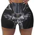 thumbnail image 2 of Lsque Majestic Forest Stag Pattern High Waisted Biker Shorts for Women-Tummy Control Fitness Athletic Workout Running Yoga Gym Shorts,Moisture-Wicking-Large, 2 of 9
